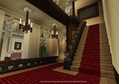 Minecraft Winding Staircase, Spiral Staircase Minecraft Ideas, Minecraft Stair Case Ideas, Minecraft Castle Staircase, Big Staircase Minecraft, Minecraft Fancy Staircase, Minecraft Doorway Design Ideas, Minecraft Railing Ideas, Mc Staircase