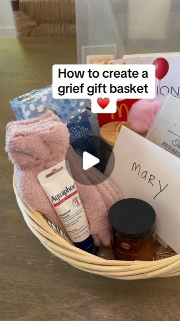 Lisa Jones on Instagram: "The items that provided a source of comfort during my grief. 🤍 #healing #grief" Sympathy Ideas Gift, Condolences Basket Ideas, Celebration Of Life Gift Ideas, Diy Sympathy Gifts Basket, Gifts For Grievers, Condolences Gift Ideas, Comfort Gift Basket Ideas, Sorry For Your Loss Gifts Basket, Sympathy Gift Basket For Loss