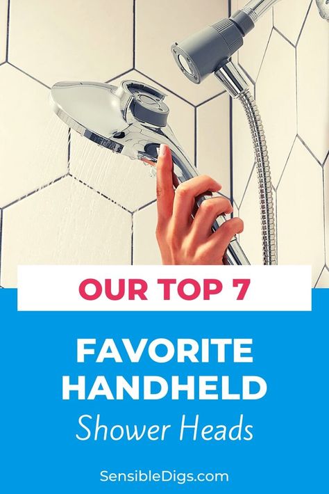 It's a fact: handheld shower heads are just more convenient. But which one should you buy for your bathroom? We'll give you some handy shopping tips and share our 7 best handheld shower heads on the market to help you make the right choice. Hand Held Shower Head Ideas, Shower Heads With Handheld, Farmhouse Front Porches, Shower Fixtures, Handheld Shower Head, Top Models, Water Quality, Shopping Tips, Hand Held Shower