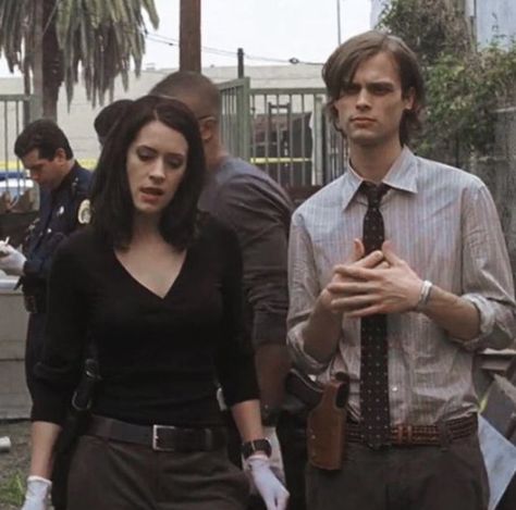 Emily Prentiss, Spencer Reid, A Man, Walking