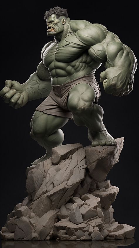 Marvel Statues, Hulk Art, 3d Figures, The Incredible Hulk, Marvel Action Figures, Marvel Spiderman Art, Hulk Marvel, Comic Pictures, Art Manga