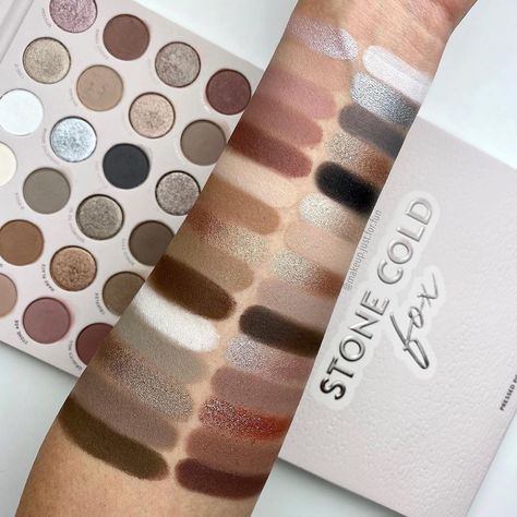 Colourpop Stone Cold Fox Palette, Stone Cold Fox Palette Looks, Colourpop Stone Cold Fox Palette Looks, Stone Cold Fox Colourpop Looks, Stone Cold Fox Colourpop, Colourpop Eyeshadow Swatches, Vacation Makeup, Colourpop Palette, Colourpop Eyeshadow Palette