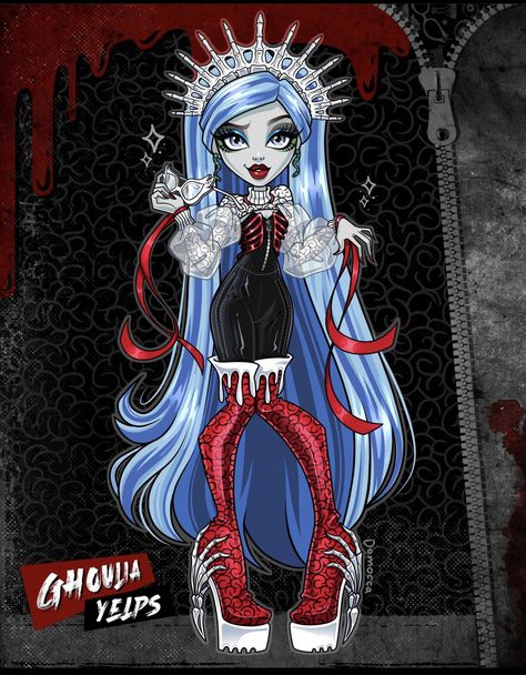 New Monster High Dolls, Monster High Ghoulia, Ghoulia Yelps, Arte Monster High, Monster High Pictures, Moster High, Catty Noir, Draw Illustration, Love Monster