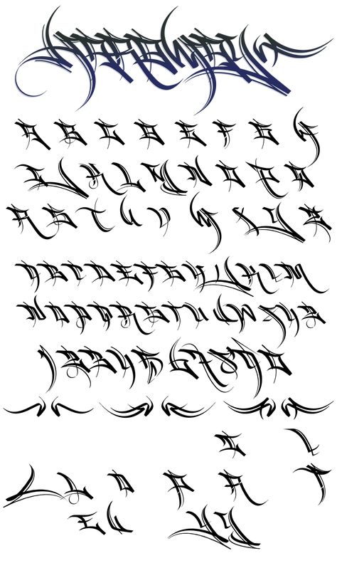 HardWay Font Family - Graffiti Fonts Graffiti Symbols, Family Graffiti, Gothic Graffiti, Fancy Cursive Fonts, Calligraphy Tattoo Fonts, Tattoo Font Styles, Tattoo Letters, Fonts For Tattoos, Graffiti Alphabet Styles