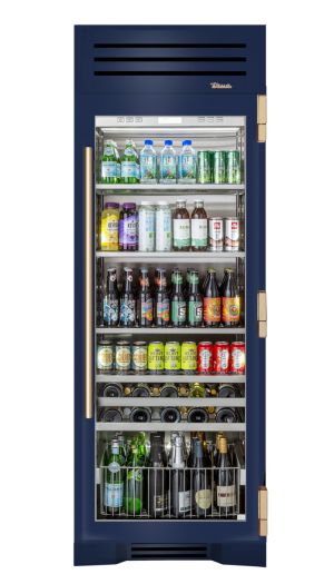 I designed a custom 30" Beverage Column on the True Residential website! Undercounter Refrigerator Drawers, True Residential, Glass Door Refrigerator, Beverage Fridge, Desain Pantry, Door Handle Design, Beverage Refrigerator, Glass Hinges, Wine Shelves