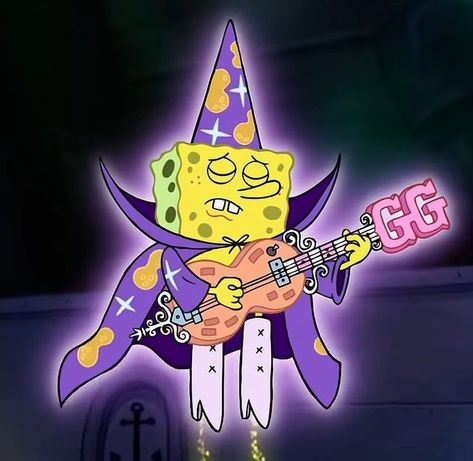 Goofy Goober, Spongebob Squarepants, Halloween Costumes, Guitar, Band, Halloween, Purple