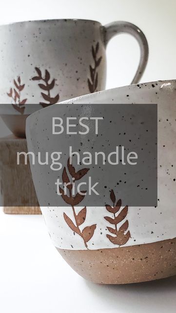 Making A Mug Pottery, Handles Ceramic Mugs, Cool Handles On Mugs, Making Mug Handles Pottery, Ceramic Mug Handles Design, Mug Handles Pottery How To, How To Make Pottery Mugs, How To Make A Handle For A Mug, Clay Handles For Mugs