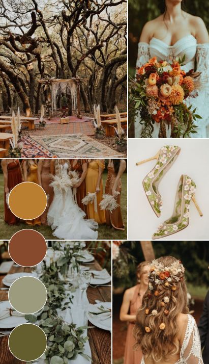 Sage And Sunset Wedding, Terracotta And Moss Wedding, Burnt Orange And Sage Green Wedding Theme, Sage Green And Terracotta Wedding Theme, Sage Green And Amber Wedding, Terracotta Green Wedding, Rustic Orange And Green Wedding, Forest Green And Rust Wedding, Sage Green And Rustic Orange Wedding