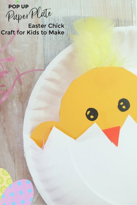 Easter is right around the corner, the kids are getting excited, perfect time for a fun and easy Easter kids craft! This craft is great for all ages, works for the classroom or at home. This Pop Up Paper Plate Chick Kids Craft is easy to make and only requires a few materials, that can be found at the dollar store. Kids will love to create this cute chick and enjoy making it pop-up from it’s egg! Easter Painting Ideas, Easter Topiary, Chick Craft, Easter Chick Craft, Easter Craft For Kids, Pastel Mini, Easter Paintings, Mini Egg, Toddler Arts And Crafts