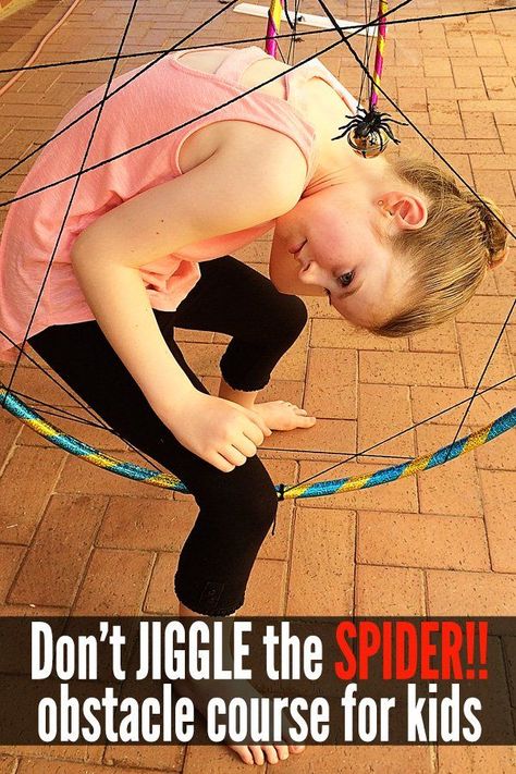 Don't Jiggle the Spider!! Halloween Obstacle Course Fun for Kids Halloween Obstacle Course, Friendship Rocks, Obstacle Course For Kids, Perfect Classroom, Kids Obstacle Course, Heart Rocks, Classroom Valentines, Fairy Halloween Costumes, Halloween Fest