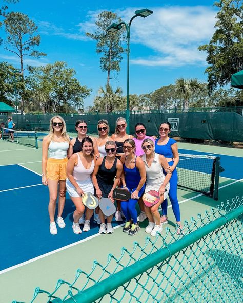 Suns out, paddles out! ☀️ 🏓   Plan your next girls trip on Hilton Head Island today: https://bit.ly/2NcrBgZ  📸IG: sydchild Hilton Head Bachelorette, Bachelorette Trip, Suns Out, Hilton Head Island, Hilton Head, Paddles, Girls Trip, How To Plan