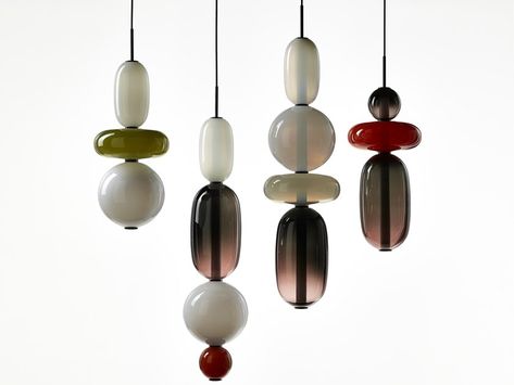 PEBBLES | Pendant lamp By bomma design Boris Klimek Nordic Light Fixtures, Light Png, Cheap Chandelier, Pebble Pendant, Large Floor Lamp, Pendant Lamp Design, Sushi Restaurant, Nordic Lights, Lights Ceiling