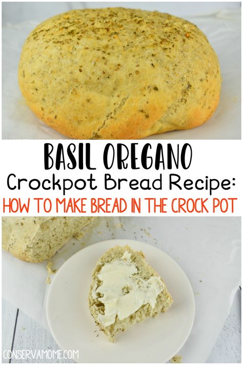 Looking for a crazy easy and delicious no brainer bread recipe? Then keep reading. This Basil Oregano Crockpot Bread Recipe is the perfect tutorial to teach you How to make Bread in the Crock pot. Once you make it like this you'll never make it any other way! Most important the bread's texture is heavenly and your family will fall in love. Oregano Bread Recipes, Oregano Bread, Crockpot Bread, Magnolia Bush, Beginner Baking, Oregano Recipes, Pot Bread, Healthy Breads, Crock Pot Bread