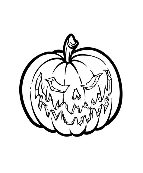 Scary Halloween Coloring Pages, Pumpkin Sketch, Pumpkin Outline, Lantern Tattoo, Pumpkin Tattoo, Scary Drawings, Evil Pumpkin, Pumpkin Drawing, Whatsapp Wallpaper Cute