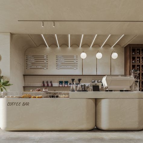 ROOTS CAFE :: Behance Minimalist Cafe Interior Design, Bar Design Coffee Shop, Modern Home Coffee Bar, Coffee Counter Design, Minimalist Cafe Design, Brunch Cafe Interior, Korean Cafe Interior, Cafe Counter Design, Minimalist Coffee Bar