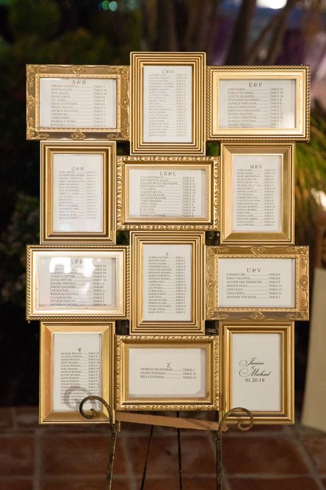 Jewel Tone Wedding Seating Chart, Jewel Tone Seating Chart, 20 Table Seating Chart Wedding, Wedding Table Seating Chart Ideas Gold Frames, Dig Seating Chart, Frame Table Seating Chart, Jewel Tone Wedding Invites, Gold Frame Seating Chart, Seating Chart Frames