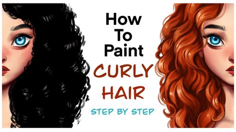 Do you want to learn how to paint curly hair? If yes I promise you will find this class helpful. In this class I am going to teach you How to Paint Curly Hair.... Paint Curly Hair, Digital Art Programs, Change Hair Color, Procreate Tutorials, Curly Hair Drawing, Change Hair, Skillshare Classes, Curly Hair Tutorial, Step By Step Hairstyles