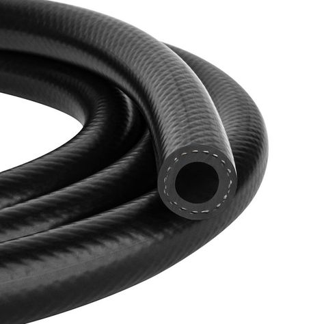 10 Feet NBR Fuel Line Hose Black Nylon Steel Oil Gas Fuel Line Hose 1/2 Inch Inside Diameter Suitable for Fuel Systems Engine Rubber Hose, Fuel Oil, Oil Gas, Dieselpunk, Oil And Gas, Black Nylon, Fuel Injection, Black Nylons, High Pressure