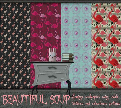 Sims 2 build | beautiful soup - four flamingo wallpapers - autumn paranoia — LiveJournal Flamingo Wallpaper, New Followers, Link Up, Sims 2, The Picture, Flamingo, Right Now, Wallpapers, Texture