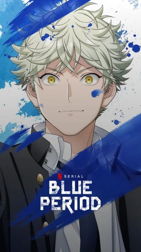 Blue Period Anime Poster, Anime Official Poster, Blue Period Artwork, Blue Period Poster, Blue Period Wallpaper, Blue Period Yatora, Blue Period Anime, Period Artwork, Drama Poster