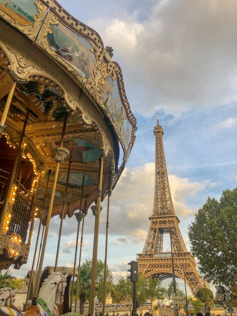 Carousel / Eiffel Tower Eiffel Tower Carousel, Carousel Aesthetic, Paris Carousel, Circus Aesthetic, Black Bedroom Decor, Collage Pieces, Black Bedroom, 2025 Vision, Carousel