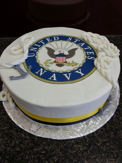 U.S. Navy Cake Navy Birthday Cake, Us Navy Birthday, Navy Cake, Deployment Party, Navy Cakes, Army Cake, Military Cake, Navy Birthday, Special Cake