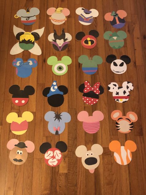 Disney door decs Disney Cubby Name Tags, Disney Themes Decorations, Fall Disney Door Decorations Classroom, Disney Homecoming Decorations, Dcl Door Decorations, Disney Themed Door Decorations, Disney Hoco Decorations, Disney Hotel Door Decorations, Disney Room Transformation Classroom