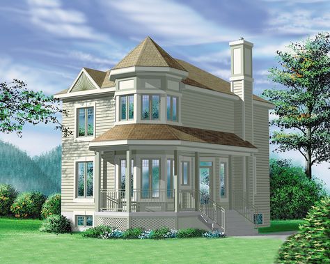 Small Victorian Homes, Small Victorian House, Victorian House Plan, Victorian House Plans, European House Plan, House Plans And More, European House, Cottage Plan, Victorian House