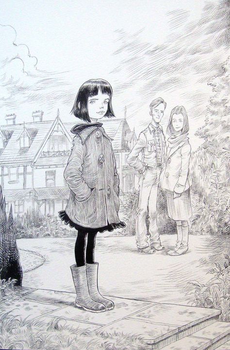 Title page from Coraline (Neil Gaiman), Chris Riddell