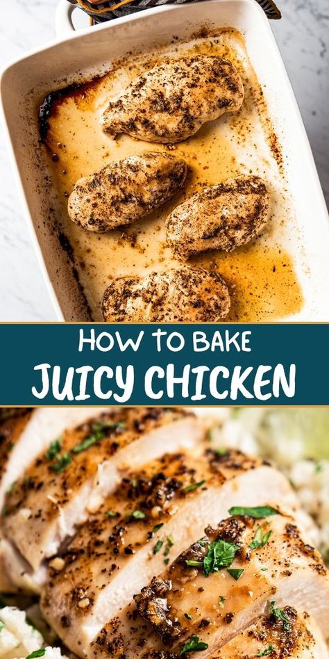 How To Cook Moist Chicken Breast, Moist Chicken Breast In Oven, Oven Baked Chicken Recipes Easy, Oven Cooked Chicken Breast, Moist Baked Chicken Breast, Best Baked Chicken Breast, Tender Baked Chicken, Moist Baked Chicken, Juicy Chicken Breast Recipes