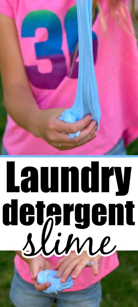 Laundry Detergent Slime Recipe, Laundry Detergent Slime, Slime Recipe Glue, Slime With Laundry Detergent, Make Laundry Detergent, Make Slime For Kids, Cleaning Slime, Slime At Home, Diy Detergent