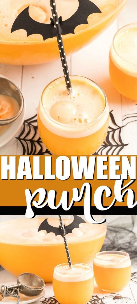 Quick Party Desserts, Halloween Party Punch, Sherbet Punch Recipes, Halloween Punch Recipes, Hot Fudge Cake, Sherbet Punch, Orange Punch, Hot Chocolate Fudge, Halloween Punch