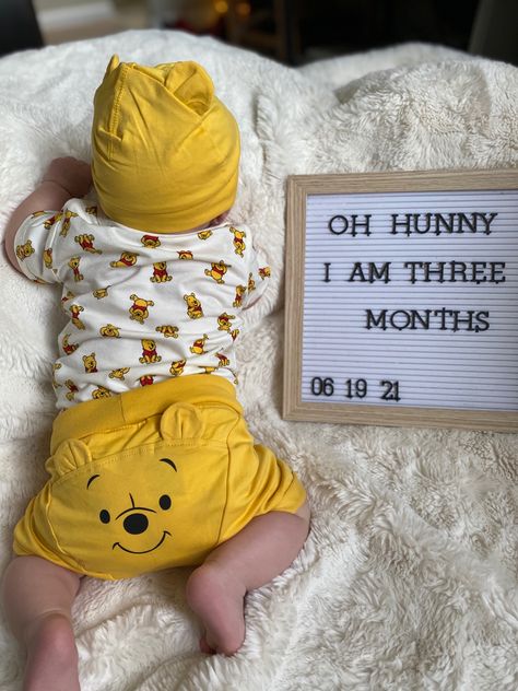 Winnie The Pooh Monthly Pictures, Winnie The Pooh Baby Pictures, Winnie The Pooh 6 Month Photos, Winnie The Pooh Baby Photo Shoot, Winnie The Pooh Newborn Pictures, 3 Month Baby Boy Photoshoot, Baby One Month Photo Ideas Boys, 3 Months Baby Photography Boy, 3 Months Baby Photography Ideas