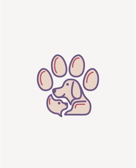 Another vet logo I did! I like how the cat and dog came together in the paw print, and I surprisingly like how odd the purple and red colors are. Feel free to DM me if you need a logo.⁠  ⁠  #pawprint #doglogo #catlogo #veterinarylogo #vetlogo #veterinarian #veterinary #businesslogo #logo #logodesign #graphicdesign #design #creative #designer #illustrator #branding101 #designlife #freelancedesigner #branding #brandidentity #graphicdesigner #branddesign #smallbusinessbranding #ladesigner Vet Logo, Cats Logo, Tatoo Dog, Pet Shop Logo, Logo Animal, Online Logo Design, Pet Logo Design, Dog Logo, Branding Website Design