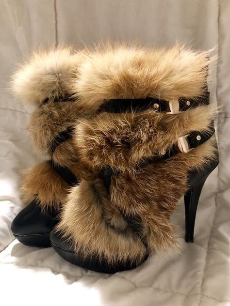 Hey, I found this really awesome Etsy listing at https://www.etsy.com/listing/746355480/authentic-fur-trimmed-boots Fur Boots Heels, Fur Boot Covers, Boot Covers, Dr Shoes, Leg Warmer, Womens Pumps, 2000s Fashion Outfits, Girly Shoes, New Rock