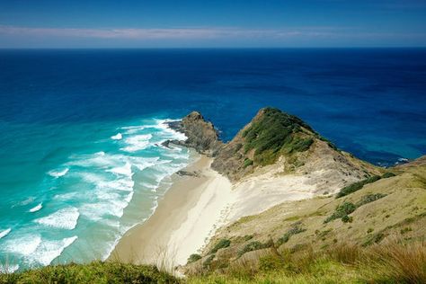 Cape Reinga – Cape Reinga, New Zealand - Atlas Obscura Cape Reinga, Maori Legends, Sacred Water, Land Of The Living, Kings Island, Beautiful Library, New Zealand Travel, Banff National Park, Cool Countries