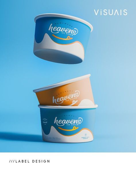 Ice Cream Cup Design Packaging, Ice Cream Logo Branding, Ice Cream Label Design, Ice Cream Cup Design, Ice Cream Graphic Design, Bulb Packaging Design, Popsicles Packaging, Ice Cream Cups Design, Ice Cream Logo Design