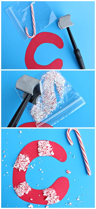 c is for candy cane craft Letter C Literacy Activities, C Is For Christmas Preschool, Letter C Crafts For Preschool, Craft For Kids Christmas, Candy Cane Theme, Letter C Crafts, Crushed Candy Cane, Morning Christmas, Abc Crafts