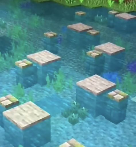 Aesthetic Minecraft Builds Survival, Minecraft Bedrock Build Ideas, Cute Minecraft Animal Pen Ideas, Minecraft Lilypad Build, Minecraft Hawaii Ideas, Minecraft Benches Ideas, Minecraft Cattails, Minecraft Pool Decoration, Outside Decorations Minecraft