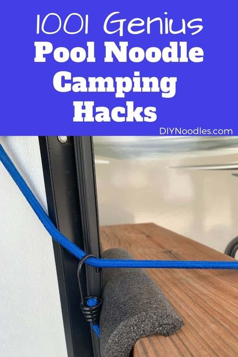 Pool noodles can make life easier. Especially when camping. Here are some genius pool noodle camping solutions and pool noodle camper hacks just for you. Enjoy your next camping trip. Pool Noodle Tent Hack, Pool Noodle Rv Hacks, Pool Noodle Canopy Hack, Camping Canopy Hacks, Pool Noodle Camper Hacks, Pool Noodle Ideas Life Hacks, Uses For Pool Noodles, Rv Canopy, Pool Noodle Ideas