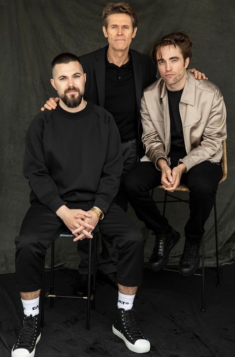 W MAGAZINE: Robert Eggers, Willem Dafoe, and Robert Pattinson photographed by Victoria Stevens at the 2019 Cannes Film Festival in Cannes, France. Ocean 12, Alejandro González Iñárritu, Robert Eggers, Geek Movies, Willem Dafoe, Williams James, Detective Story, W Magazine, Vogue India