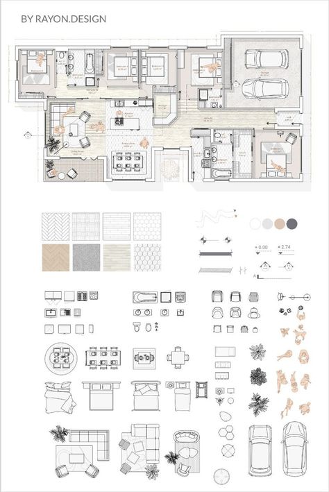 Perfect for interior designers and architects, this template includes a comprehensive layout furnished with precise textures, hatches, and various blocks to create a visually stunning and functional design.

It's an ideal template for designing shared living spaces. Portfolio D'architecture, Create Floor Plan, Architecture Drawing Plan, House Template, Interior Design Presentation, Interior Sketch, Interior Design Concepts, Floor Layout, House Floor