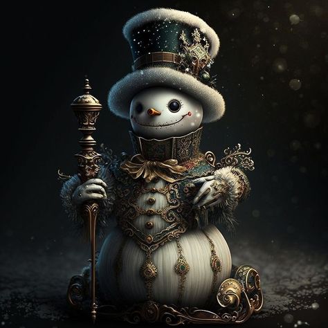 Tree Project, Steampunk Christmas, Black Metal Art, Creepy Christmas, Christmas Picture, Snow Girl, Holiday Images, Christmas Card Crafts, Frosty The Snowmen