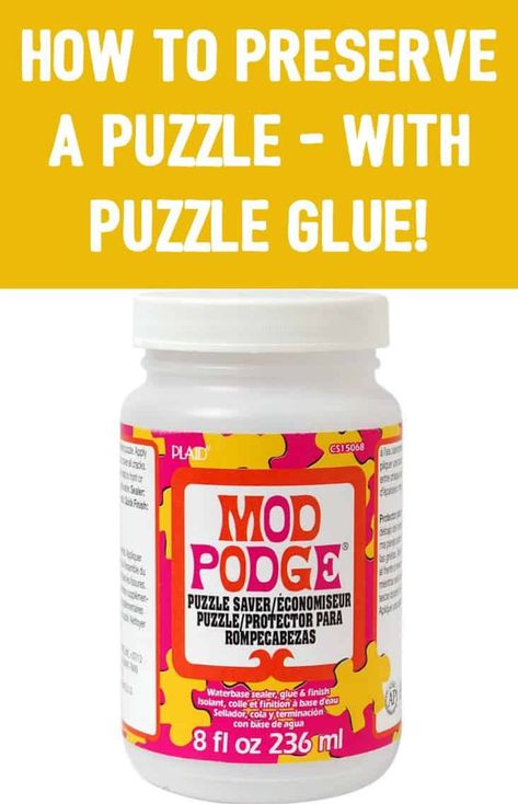 Learn how to preserve a puzzle with puzzle glue! My favorite is Mod Podge Puzzle Saver. I'll show you my process for gluing your puzzles permanently. via @modpodgerocks How To Make A Puzzle Into A Picture, Glue Puzzle Together Diy, Framing A Puzzle Diy, How To Glue A Puzzle For Framing, How To Preserve A Puzzle For Framing, Puzzle Saver Diy, Glueing A Puzzle Together, Puzzle Glue, How To Glue A Puzzle Together