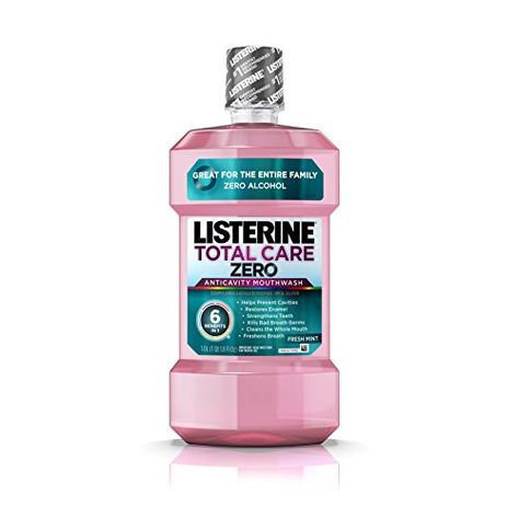 Listerine Total Care Zero Anticavity Mouthwash Fresh Mint 1 L Pack of 2 >>> Want to know more, click on the image. (Note:Amazon affiliate link) #oralcare Listerine Mouthwash, Zero Alcohol, Homemade Mouthwash, Alcohol Free Mouthwash, Strengthen Teeth, How To Prevent Cavities, Natural Teeth, Mouthwash, Fresh Mint