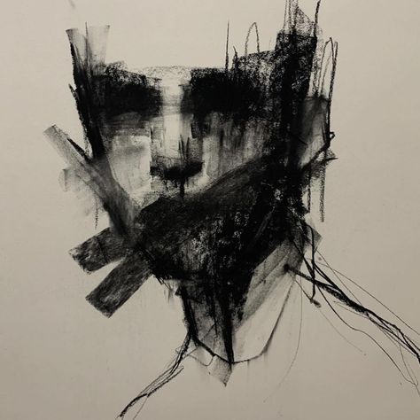 Keep it fast keep it dark Dark Abstract Painting, Josh Hernandez, Mad Charcoal, Coal Drawing, Charcoal Landscape, Abstract Charcoal Art, Charcoal Drawing Ideas, Charcoal Artwork, Tone Art