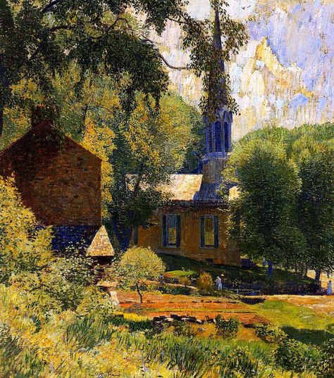 Artist: Daniel Garber Pennsylvania Impressionist, American Impressionism, Hope Art, Impressionist Artists, Impressionist Landscape, Paintings I Love, Oil Painting Reproductions, Painting Reproductions, Art Movement