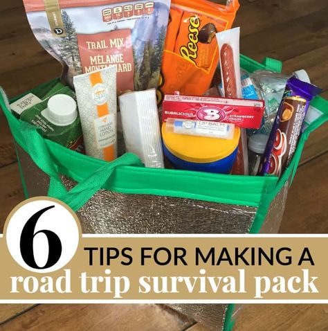 6 TIPS TO MAKING THE BEST ROAD TRIP SURVIVAL PACK Road Trip Basket, Road Trip Survival Kit, Survival Pack, Road Trip Gifts, Road Trip Kit, Class Auction, Auction Basket, Survival Kit Gifts, Cabin Trip