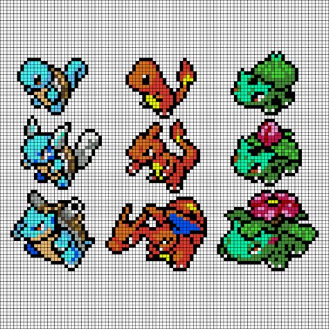 Pokemon Pixle Art, Pixel Art Pattern Pokemon, Pokemon Beads Pattern, Pokemon Pixel Art 32x32, Perler Bead Patterns Pokemon, Pokémon Perler Beads, Cross Stitch Pokemon, Pokemon Perler Bead Patterns, Stitch Pokemon