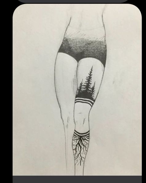 Norse Tattoo For Women, Travel Leg Tattoo, Nature Leg Tattoos Women, Nature Leg Tattoo, Body Tattoo Design, Shin Tattoo, Leg Tattoos Women, Tattoo Style Drawings, Dream Tattoos